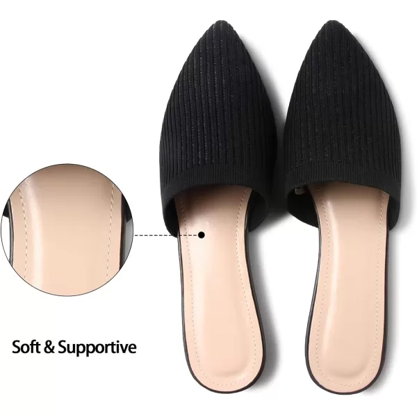 MUSSHOE Mules for Women Pointed Toe Replace Women Mules Flats