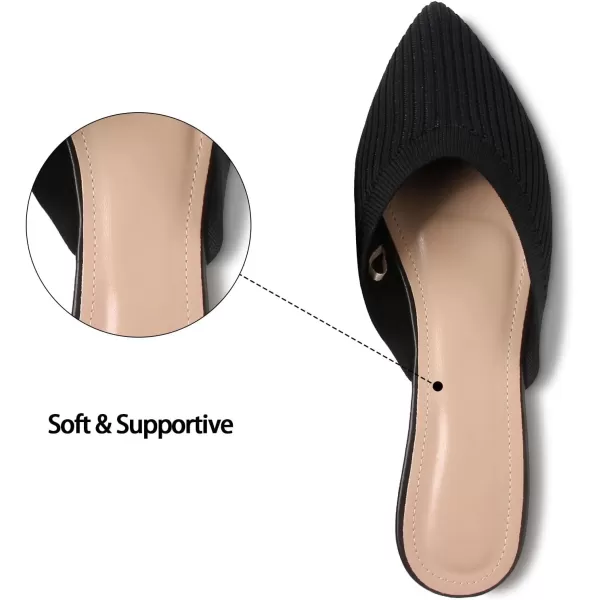 MUSSHOE Mules for Women Pointed Toe Replace Women Mules Flats