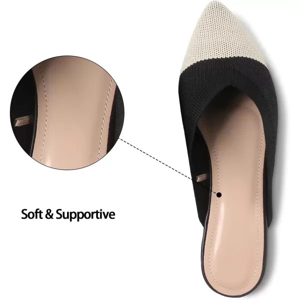 MUSSHOE Mules for Women Pointed Toe Replace Women Mules Flats