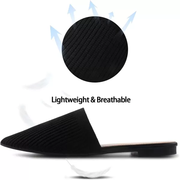 MUSSHOE Mules for Women Pointed Toe Replace Women Mules Flats