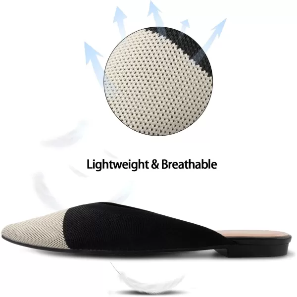 MUSSHOE Mules for Women Pointed Toe Replace Women Mules Flats