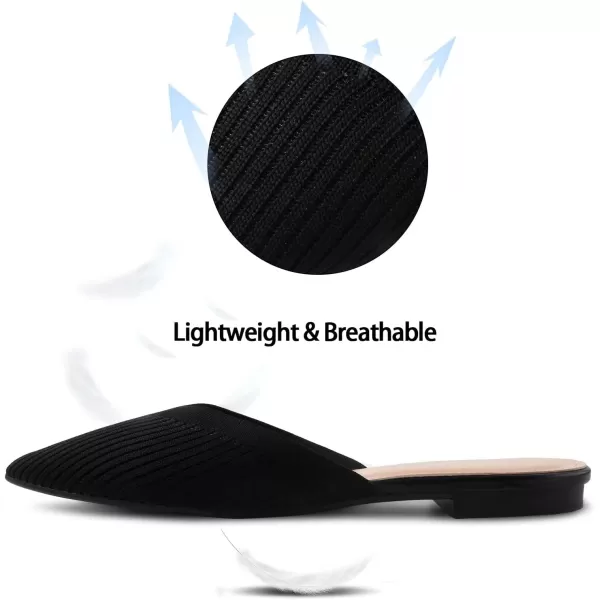 MUSSHOE Mules for Women Pointed Toe Replace Women Mules Flats