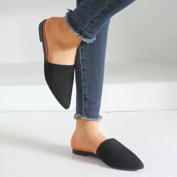 MUSSHOE Mules for Women Pointed Toe Replace Women Mules Flats