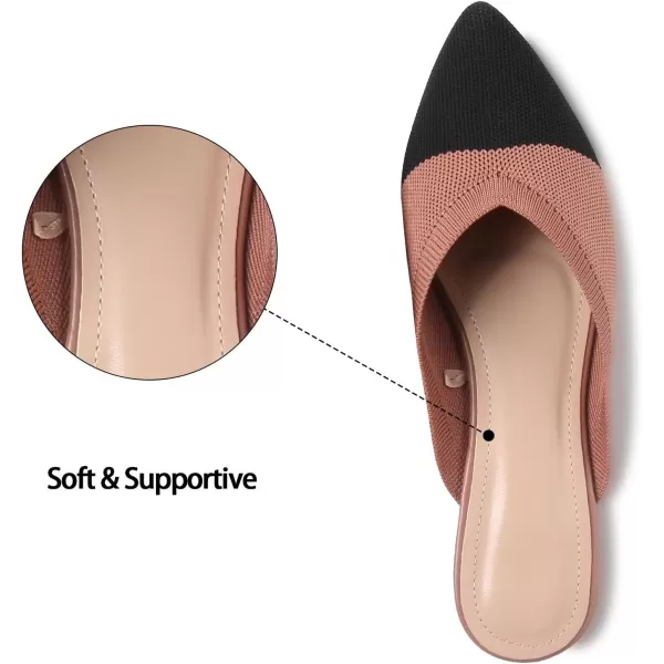 MUSSHOE Mules for Women Pointed Toe Replace Women Mules Flats