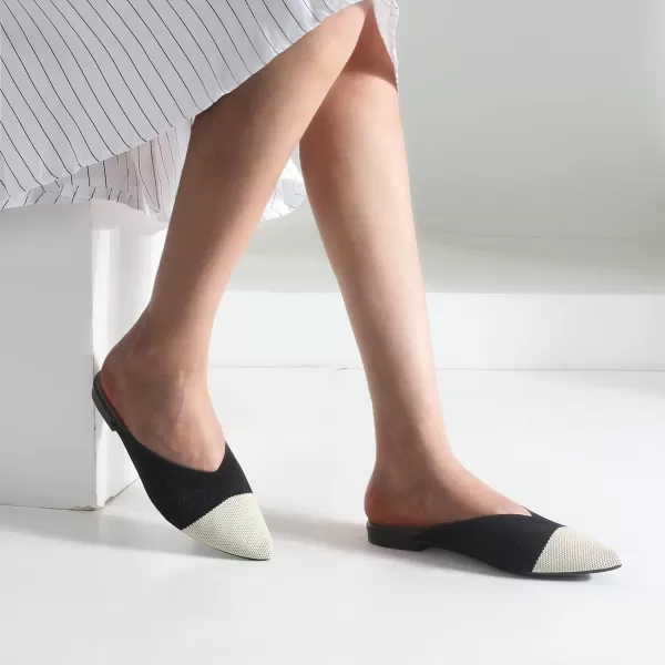 MUSSHOE Mules for Women Pointed Toe Replace Women Mules Flats