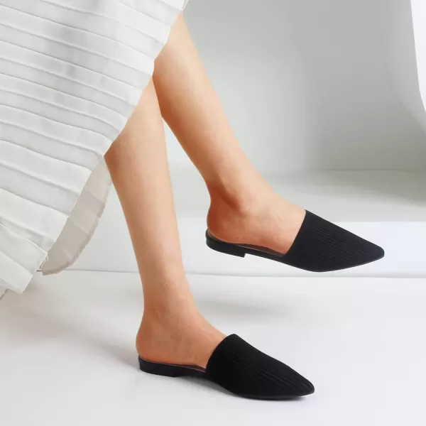 MUSSHOE Mules for Women Pointed Toe Replace Women Mules Flats