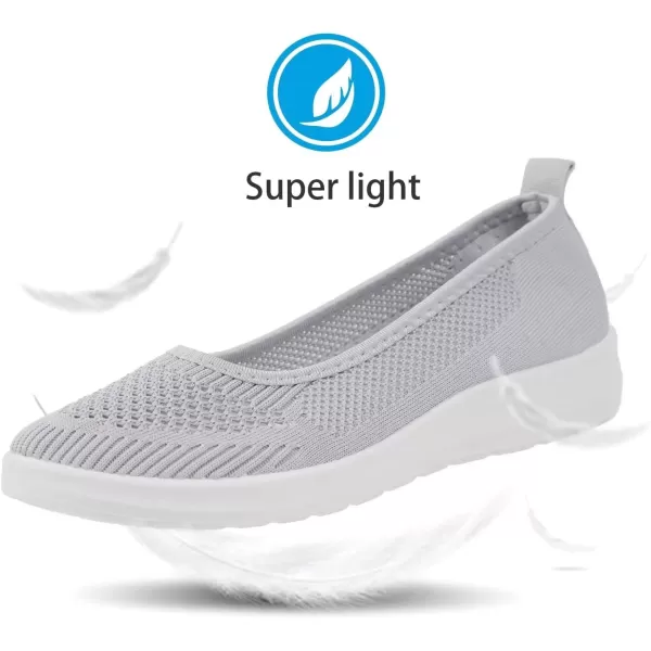 MUSSHOE Walking Shoes Women Breathe Mesh Slip On Sneakers Women Comfortable Lightweight