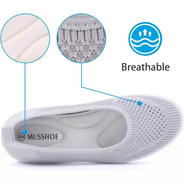 MUSSHOE Walking Shoes Women Breathe Mesh Slip On Sneakers Women Comfortable Lightweight