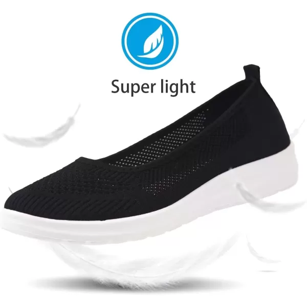 MUSSHOE Walking Shoes Women Breathe Mesh Slip On Sneakers Women Comfortable Lightweight