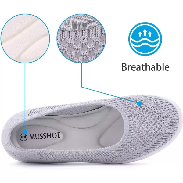 MUSSHOE Walking Shoes Women Breathe Mesh Slip On Sneakers Women Comfortable Lightweight
