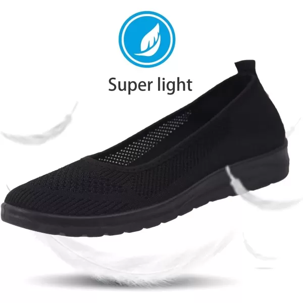 MUSSHOE Walking Shoes Women Breathe Mesh Slip On Sneakers Women Comfortable Lightweight