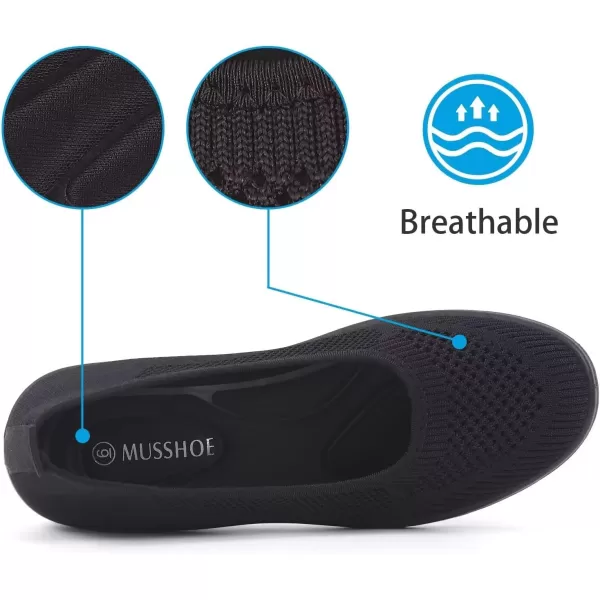 MUSSHOE Walking Shoes Women Breathe Mesh Slip On Sneakers Women Comfortable Lightweight