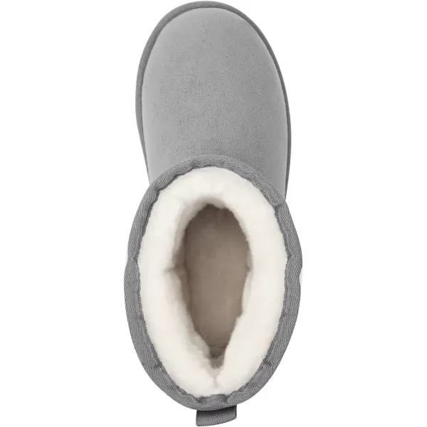 MUSSHOE Winter Boots for Women Classic Snow Boots Waterproof Cow Suede Leather Slip on Booties Fur Lined Warm Boots Comfortable Mid Calf Boots