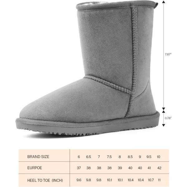 MUSSHOE Winter Mid-Calf Plush Fuzzy Boots for Women Snow Womens Ankle Furry Slip On Boots Suede Platform Boot Fall Fur Cozy Shoes