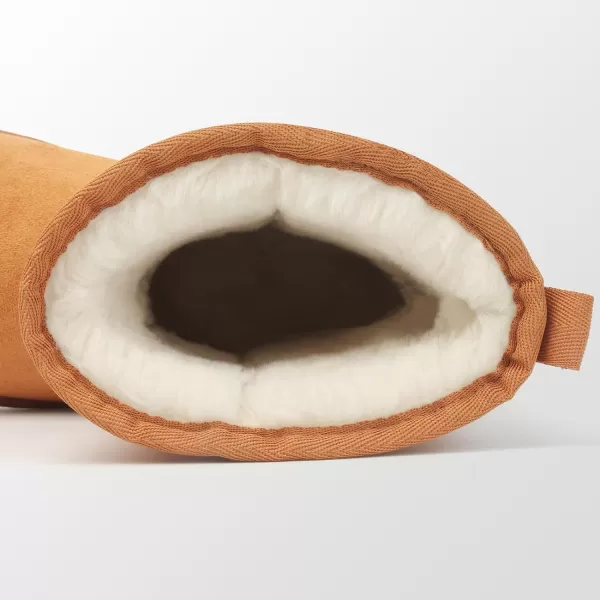 MUSSHOE Winter Mid-Calf Plush Fuzzy Boots for Women Snow Womens Ankle Furry Slip On Boots Suede Platform Boot Fall Fur Cozy Shoes