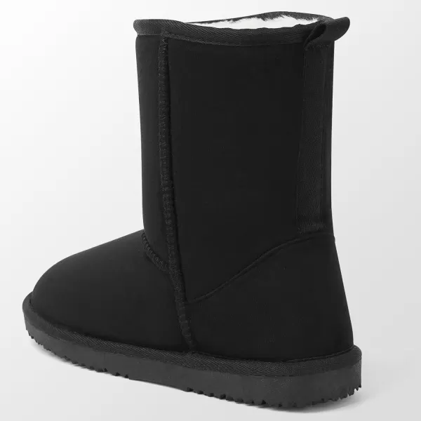 MUSSHOE Winter Mid-Calf Plush Fuzzy Boots for Women Snow Womens Ankle Furry Slip On Boots Suede Platform Boot Fall Fur Cozy Shoes