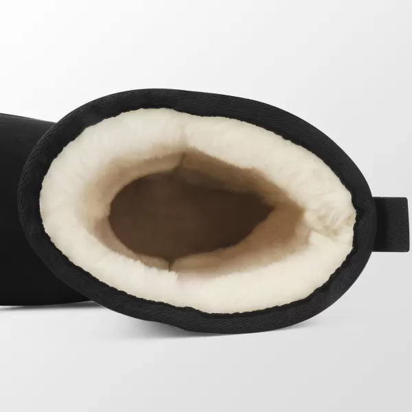 MUSSHOE Winter Mid-Calf Plush Fuzzy Boots for Women Snow Womens Ankle Furry Slip On Boots Suede Platform Boot Fall Fur Cozy Shoes
