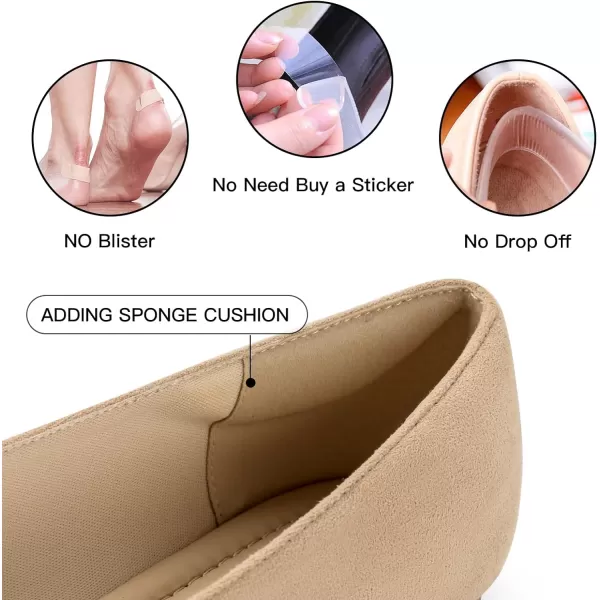 MUSSHOE Women’s Ballet Flat Shoes Comfortable Pointed Toe Slip on Black Shoes for Woman Classic Soft Shoes