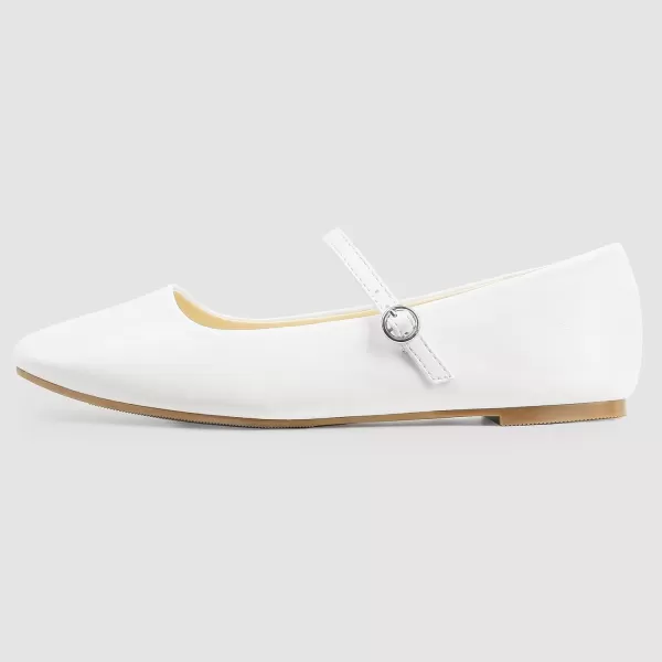 MUSSHOE Womens Ballet Mary Jane Flats Shoes Adjustable Strap Comfortable Square Closed Toe Versatile Chic Footwear with Latex Insole