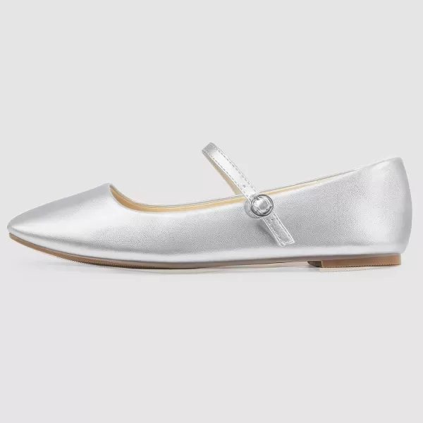 MUSSHOE Womens Ballet Mary Jane Flats Shoes Adjustable Strap Comfortable Square Closed Toe Versatile Chic Footwear with Latex Insole