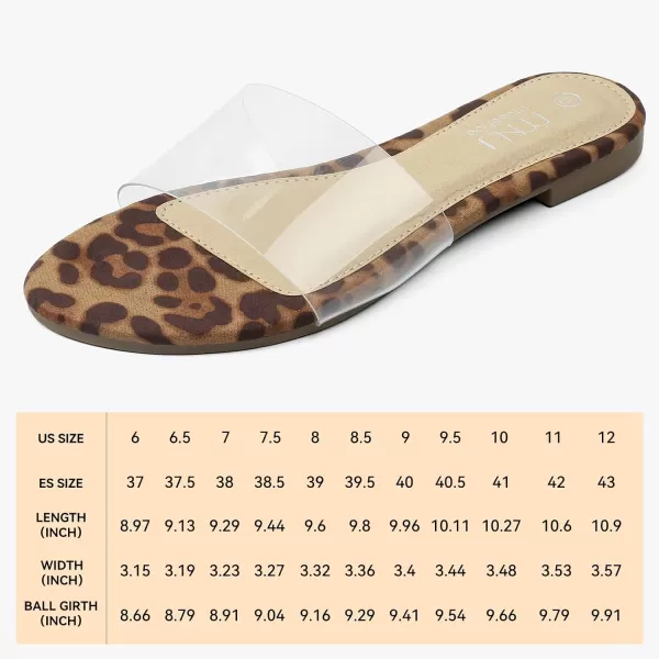MUSSHOE Women's Clear Flat Sandals Transparent Summer Slide Sandals for Women Dressy