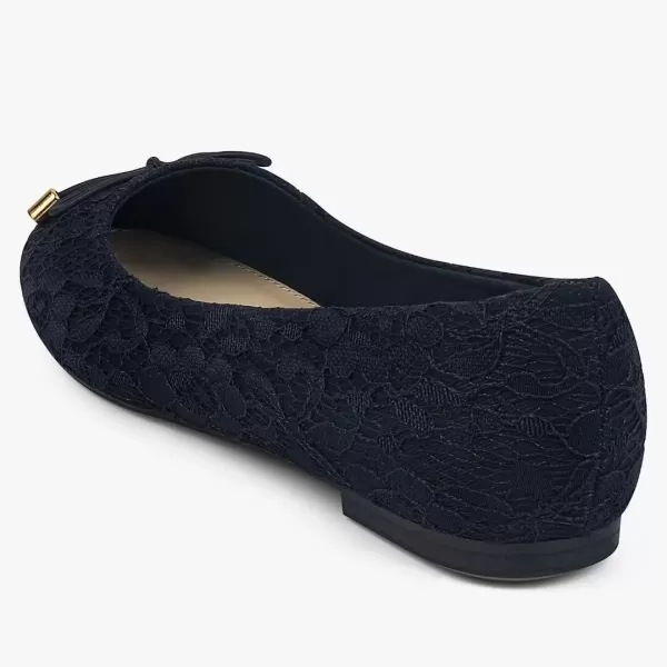 MUSSHOE Women's Flats Comfortable Bowknot Lace Breathable Ballet Flats for Women