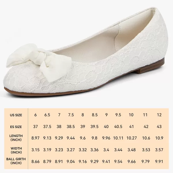 MUSSHOE Women's Flats Comfortable Bowknot Lace Breathable Ballet Flats for Women