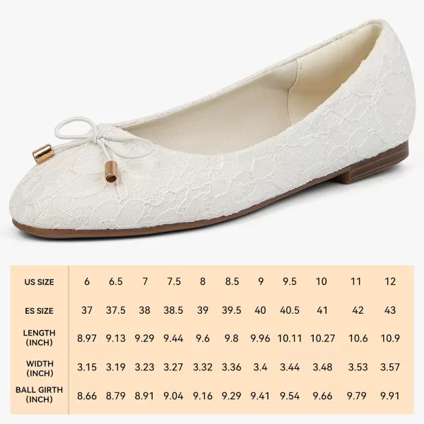 MUSSHOE Women's Flats Comfortable Bowknot Lace Breathable Ballet Flats for Women