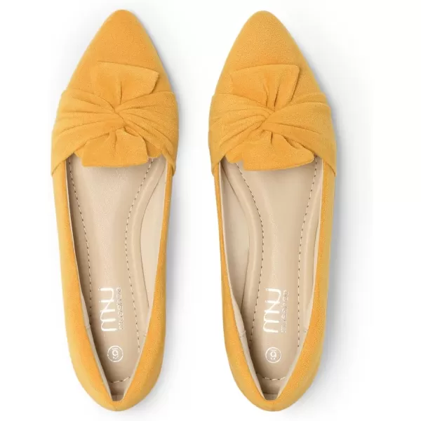 MUSSHOE Women's Flats Dressy Pointed Toe Comfortable Bowknot Ballet Flats Shoes