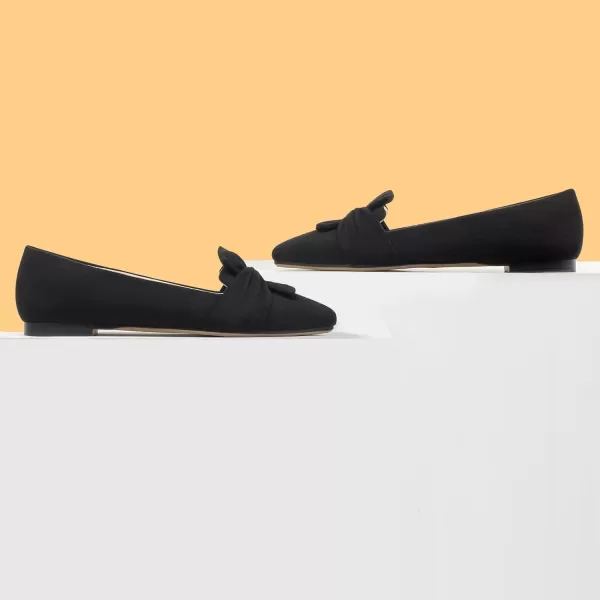 MUSSHOE Women's Flats Dressy Pointed Toe Comfortable Bowknot Ballet Flats Shoes