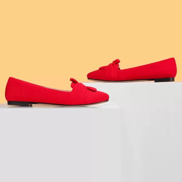 MUSSHOE Women's Flats Dressy Pointed Toe Comfortable Bowknot Ballet Flats Shoes