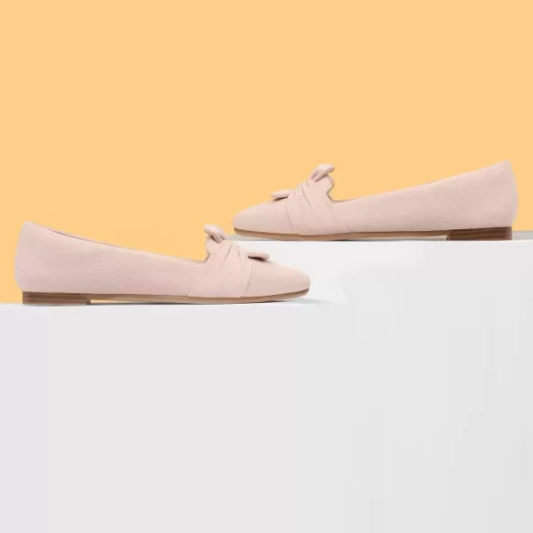 MUSSHOE Women's Flats Dressy Pointed Toe Comfortable Bowknot Ballet Flats Shoes