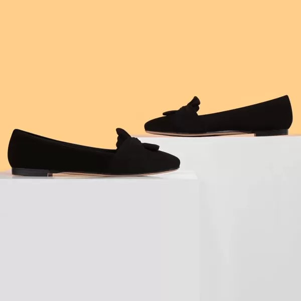 MUSSHOE Women's Flats Dressy Pointed Toe Comfortable Bowknot Ballet Flats Shoes