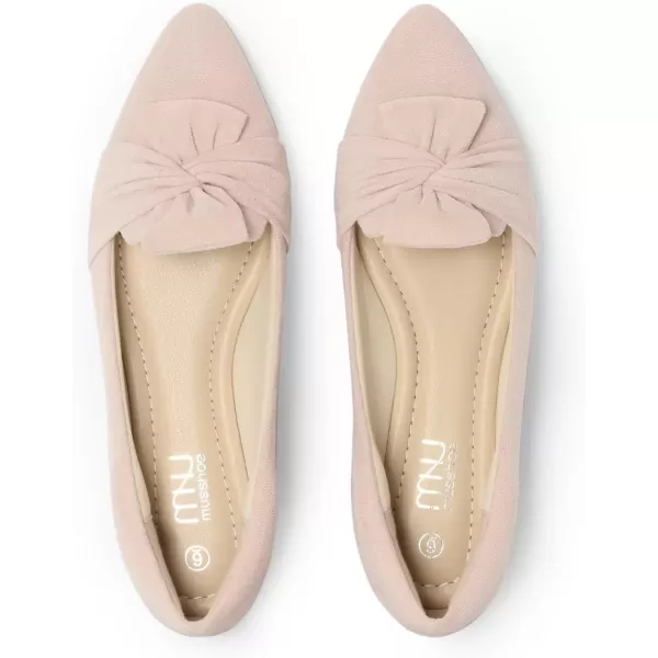 MUSSHOE Women's Flats Dressy Pointed Toe Comfortable Bowknot Ballet Flats Shoes