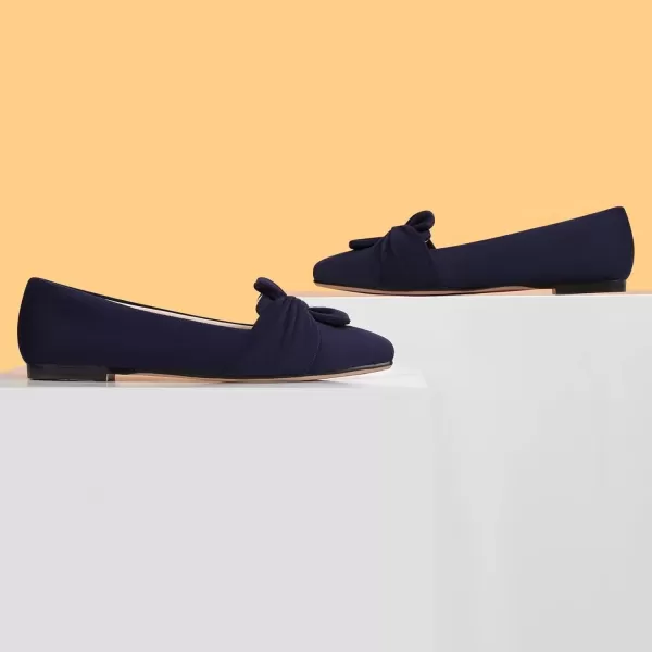 MUSSHOE Women's Flats Dressy Pointed Toe Comfortable Bowknot Ballet Flats Shoes