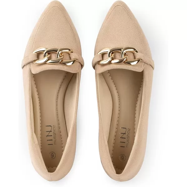 MUSSHOE Women's Loafers Comfortable Fashion Chain Flats Shoes for Women