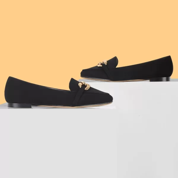 MUSSHOE Women's Loafers Comfortable Fashion Chain Flats Shoes for Women