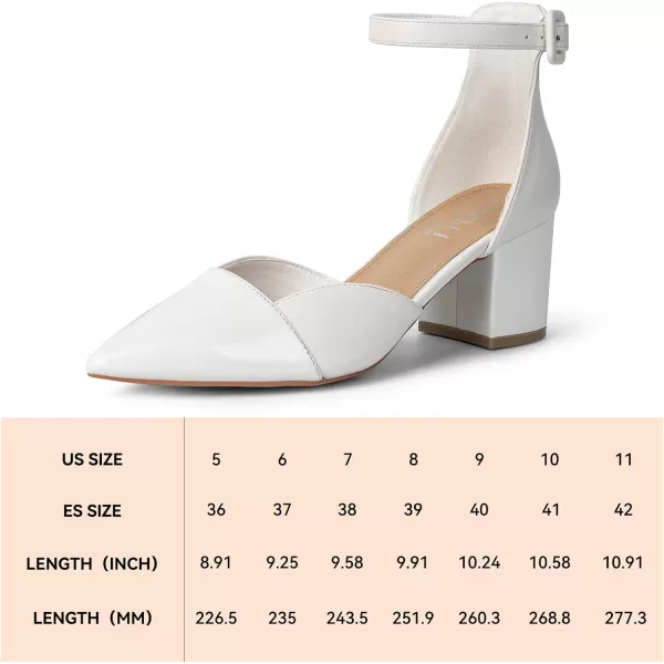 MUSSHOE Women's Pumps Ankle Strap Cap Toe Flats Pointed Closed Toe Heels for Women Comfortable Heels Dress Shoes Work Heels