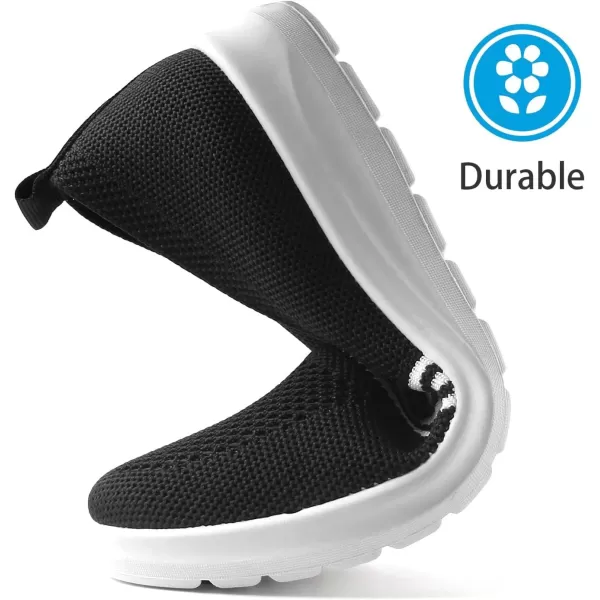 MUSSHOE Womens Walking Shoes Slip on Comfortable Elastic Knit Women Sneakers