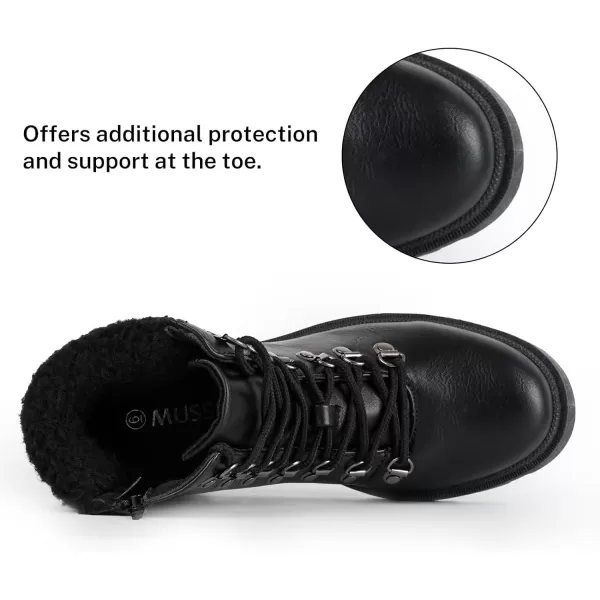 MUSSHOE Women's Winter Platform Boots Non Slip Comfortable Snow Boots Hunter Rain Boots Combat Boots Fashion Ankle Boots&amp;Booties Chunky Booties for Women