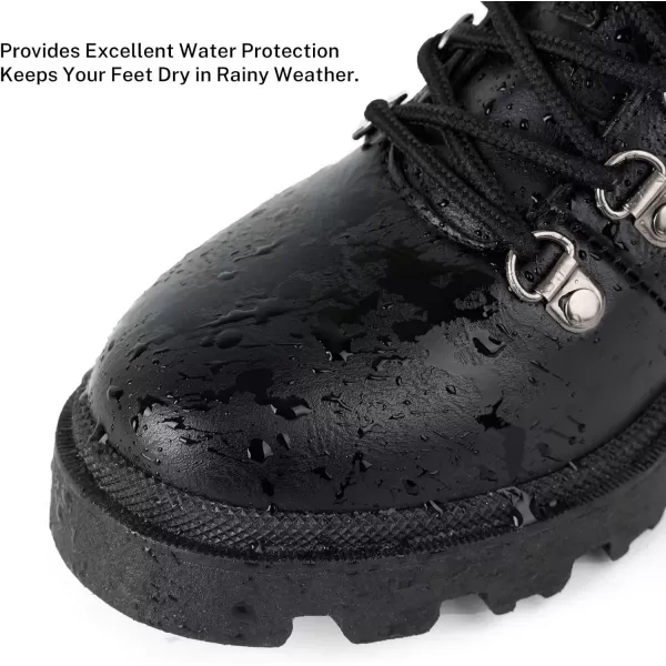 MUSSHOE Women's Winter Platform Boots Non Slip Comfortable Snow Boots Hunter Rain Boots Combat Boots Fashion Ankle Boots&amp;Booties Chunky Booties for Women