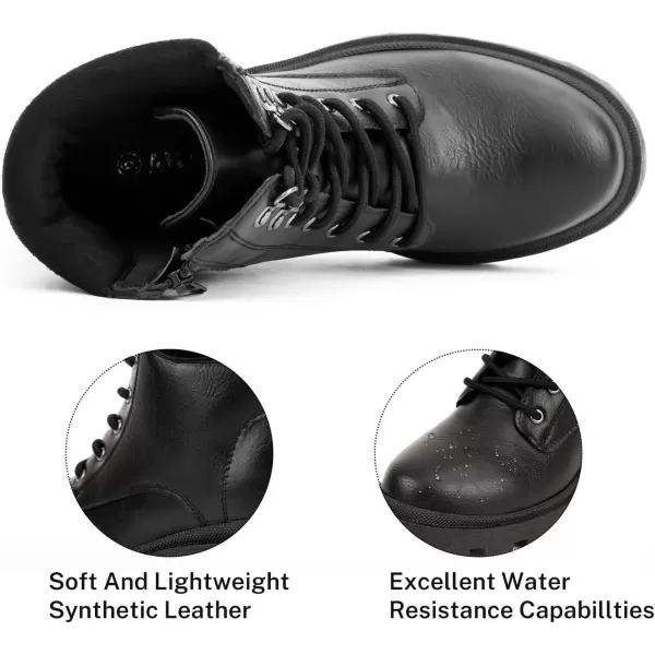 MUSSHOE Women's Winter Platform Boots Non Slip Comfortable Snow Boots Hunter Rain Boots Combat Boots Fashion Ankle Boots&amp;Booties Chunky Booties for Women