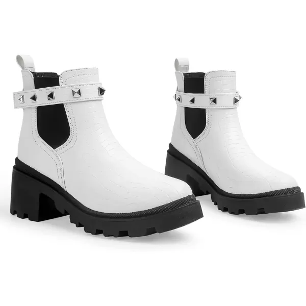 MUSSHOE Women's Winter Platform Boots Non Slip Comfortable Snow Boots Hunter Rain Boots Combat Boots Fashion Ankle Boots&amp;Booties Chunky Booties for Women