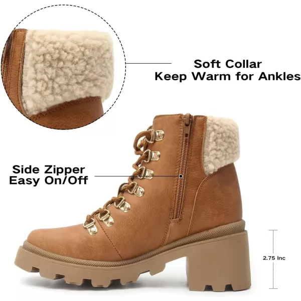 MUSSHOE Women's Winter Platform Boots Non Slip Comfortable Snow Boots Hunter Rain Boots Combat Boots Fashion Ankle Boots&amp;Booties Chunky Booties for Women