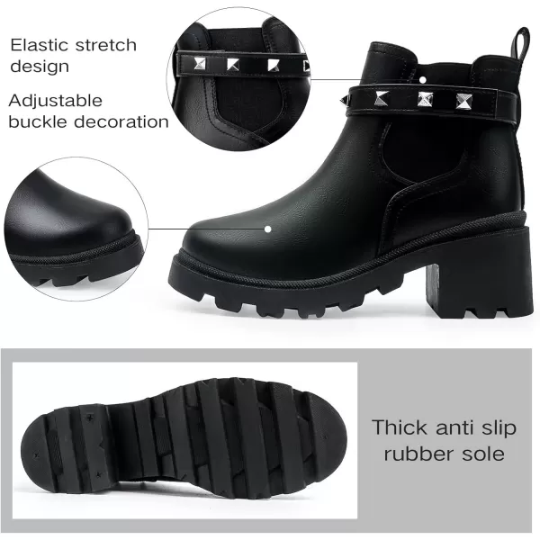 MUSSHOE Women's Winter Platform Boots Non Slip Comfortable Snow Boots Hunter Rain Boots Combat Boots Fashion Ankle Boots&amp;Booties Chunky Booties for Women
