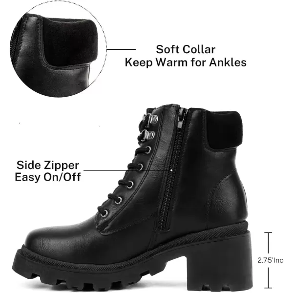 MUSSHOE Women's Winter Platform Boots Non Slip Comfortable Snow Boots Hunter Rain Boots Combat Boots Fashion Ankle Boots&amp;Booties Chunky Booties for Women