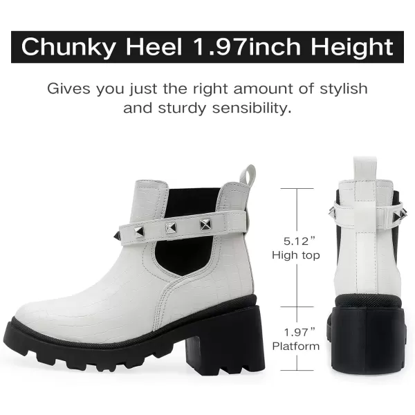 MUSSHOE Women's Winter Platform Boots Non Slip Comfortable Snow Boots Hunter Rain Boots Combat Boots Fashion Ankle Boots&amp;Booties Chunky Booties for Women