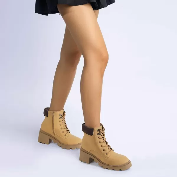 MUSSHOE Women's Winter Platform Boots Non Slip Comfortable Snow Boots Hunter Rain Boots Combat Boots Fashion Ankle Boots&amp;Booties Chunky Booties for Women