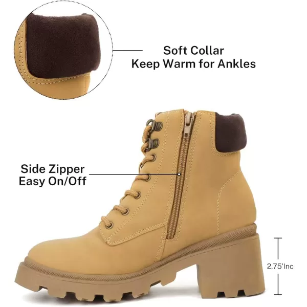 MUSSHOE Women's Winter Platform Boots Non Slip Comfortable Snow Boots Hunter Rain Boots Combat Boots Fashion Ankle Boots&amp;Booties Chunky Booties for Women