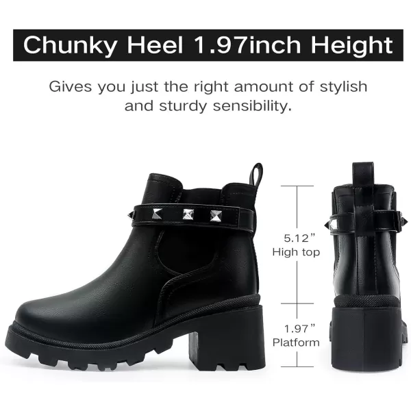 MUSSHOE Women's Winter Platform Boots Non Slip Comfortable Snow Boots Hunter Rain Boots Combat Boots Fashion Ankle Boots&amp;Booties Chunky Booties for Women